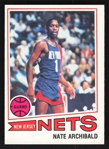 1977-78 Topps White Backs Nate Archibald #127 - New Jersey Nets - HOF EX-MT