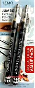 IZME New York * Lápiz delineador de ojos JUMBO * Negro azabache ~ Paquete doble de larga duración 10 g - Imagen 1 de 2