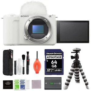 Sony ZV-E10 II Mirrorless Camera White Bundle with Advanced Accessories | zve10 - Picture 1 of 9
