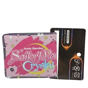 Sailor Moon Crystal Pink Anime Wallet With Usagi & Luna Design - Picture 1 of 3