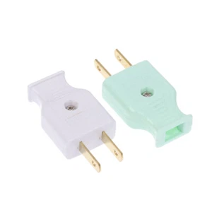 5/10PCS US Assemble Wiring Plug Adapter 2Pole Connector Male Socket Plug - Afbeelding 1 van 12