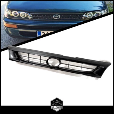 NUEVA parrilla delantera para Toyota Corolla 93-95 4 puertas sedán vagón plástico negro Foto 1 de 4