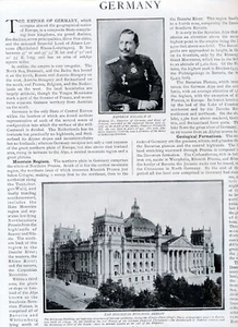 Germany Prussia 1906 orig Kapitel + Karte Berlin Dresden Potsdam Köln Strassburg - Picture 1 of 6