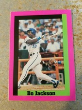 Bo Jackson Kansas City Royals Home Run Swing PINK BORDER GREEN BACK