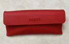 Guess Eyeglass / Sunglass Case Red Logo Magnetic Semi Hard Shell Faux Leather