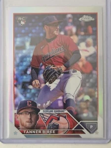 Tanner Bibee RC 2023 Topps cromo actualización refractor Cleveland Guardians #USC114 - Imagen 1 de 12