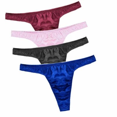 UK Mens Shiny Satin Trunk Thong G-Strings Underpants Underwear Sexy Bikini Sexy - Image 1 of 3
