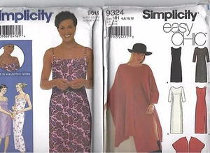 NEW Group of 2 Simplicity Patterns #9324 & #9616-Women's Dresses - Sizes 6-12 - Picture 1 of 1