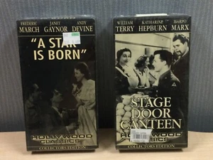 A Star Is Born (1937) /Stage Door Canteen (1943) Hollywood Classics VHS lot - Bild 1 von 3