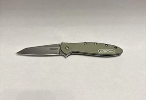 KERSHAW 1660TWHS Reverse Tanto Blade WAREHOUSE EXCLUSIVE Army Green Blem - Picture 1 of 8