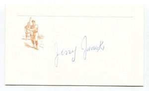 Gerry Janeski Signed Card Autograph Baseball MLB Roger Harris Collection