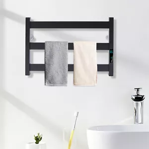 Scaldasalviette Elettrico Riscaldato 3 Barre Acciaio Inox Scaldasalviette Bagno - Foto 1 di 12