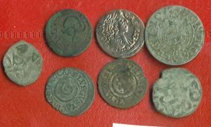 Poland Lithuania Sweden ca 1653 Golden Horda Russia Latvia LOT of 7 Coins 537 - Picture 1 of 2