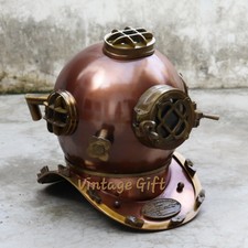 Antique Diving Divers Iron Helmet Solid Antique Brown Finish Maritime