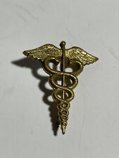 WWI US ARMY AUTHENTIC OFFICER DOCTOR COLLAR INSIGNIA LAPEL PIN SCREW BACK