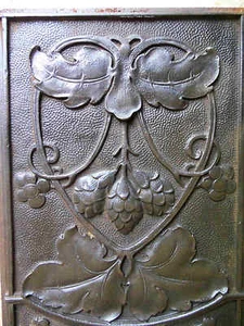 Decoración antigua FUNDICIÓN 348x200x13mm hierro Art Nouveau flores RARO I - Imagen 1 de 1
