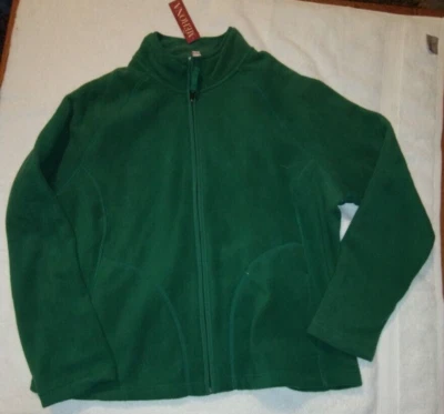 Mens Merona Zip Up Cardigan Fleece Size XXL Green Mock Neck. NWT - Image 1 of 4