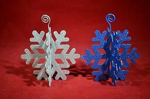 Be Merry Holiday Card Holder Metal Snowflake Table Setting Place Christmas Photo - Picture 1 of 9