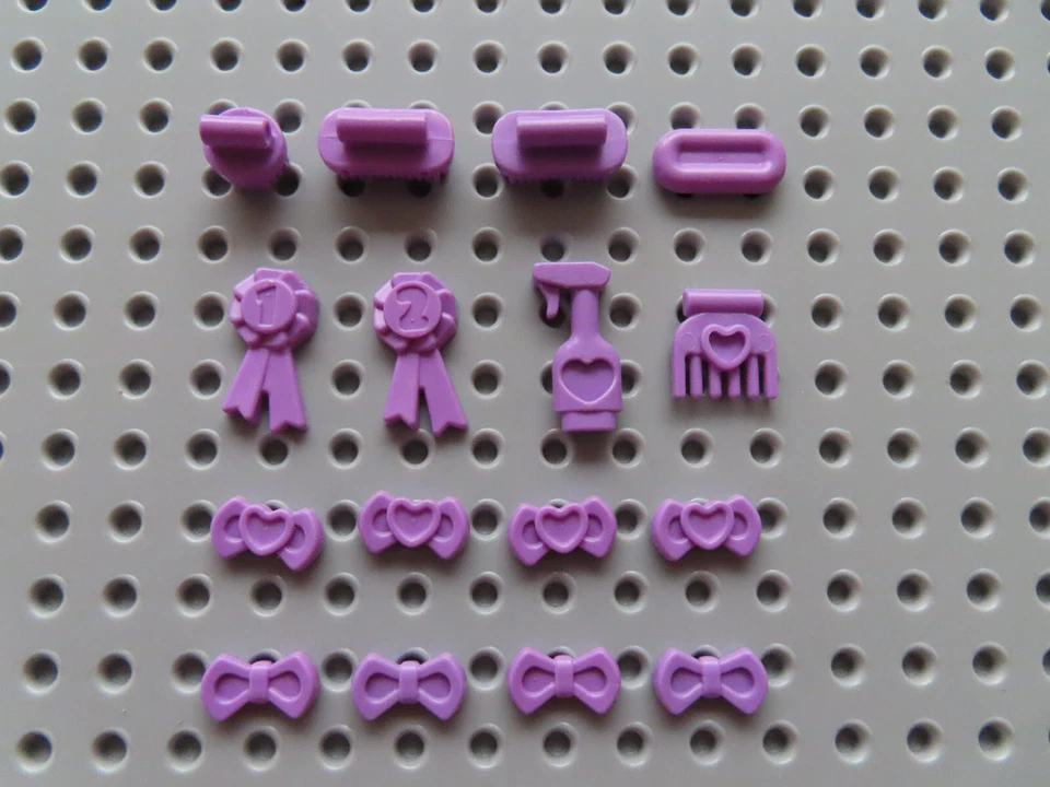 Lego Friends Pferde Set 16 Teile 92355 medium lavendel Bürsten Schleifen Kamm - Bild 1 von 1