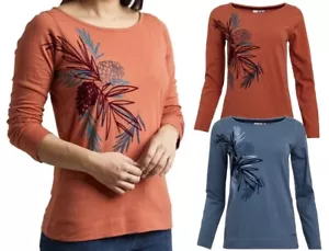 Ex Weird Fish Women's Siris Top Long Sleeve Cotton T-shirt Tee New Size 8 - 20 - Picture 1 of 9