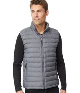 * 32 Degrees Men's Down Packable Vest Jacket Nylon Waves Gray size S - Picture 1 of 2