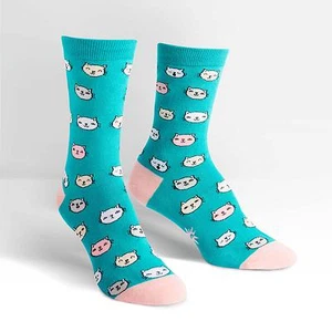 Sock It To Me Women's Crew Socks - Feline Fine (UK 3-8) - Picture 1 of 1