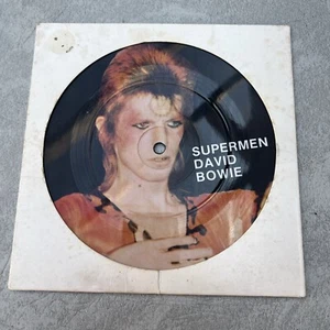 RARE DAVID BOWIE PICTURE DISC SPACE ODDITY/SUPERMEN vr3 - Picture 1 of 2