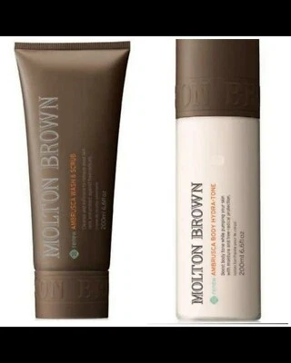 MOLTON BROWN Molton braun Ambrusca Body Wash & Peeling Plus Body Hydra-Ton 200ml Set Duo
