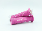 Domino A250 Pink / White Open End Soft Road Grips to fit Ducati 749