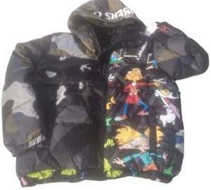 Members Only Colorful Zip Up Nickelodeon Rugrats Puffer Coat Men’s Size M NWT - Picture 1 of 12