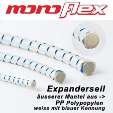 20m Expanderseil mit PP Mantel Ø 6mm weiß//bl.Gummiseil