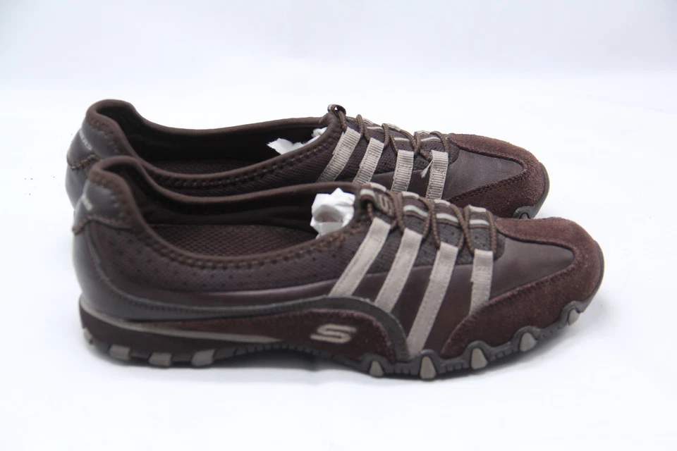 Zapatos Skechers Bikers Libélula Mujer Talla 6.5 Marrón Chocolate Cuero Activo Foto 1 de 4