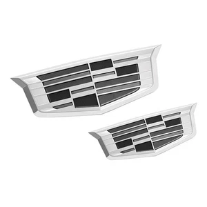 2021-2026 Cadillac XT5 Front & Rear Emblems 84675901 Monochrome Finish OEM GM - Picture 1 of 3