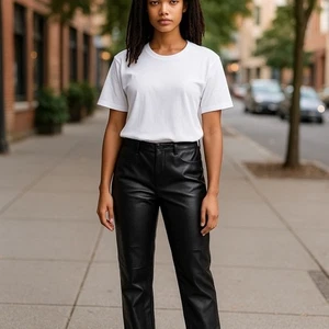 Elodie schwarze Kunstlederhose Damen Größe M - Bild 1 von 8