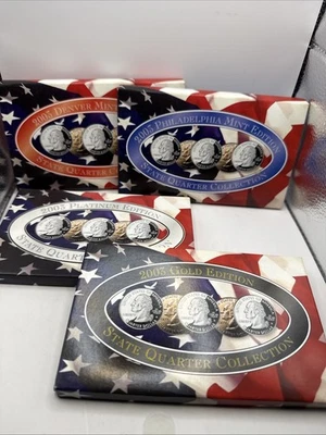 2003 State Quarter Collection Set CSN Philadelphia, Denver, Gold, Platinum NEW - Image 1 of 3