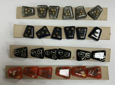 Handmade Buttons Mixed Bundle Resin Rounded Rectangular Mechanical Stones 12 - Image 1 of 4