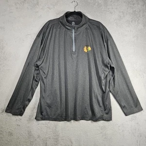 NHL Chicago Blackhawks Herren 1/4 Zip Logo Pullover grau Gr. XL 46/48 - Bild 1 von 13