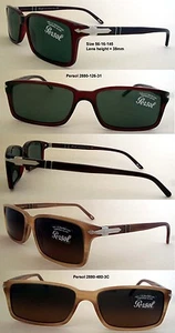   PERSOL 2880 SUNGLASSES BRAND NEW AUTHENTIC Bordeaux / Grey - Picture 1 of 18