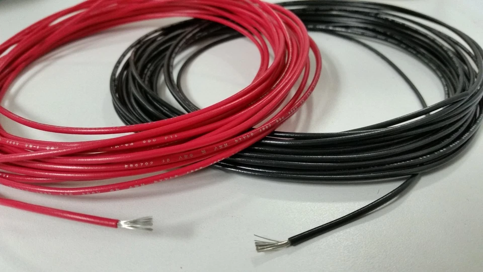 CABLE DE ALIMENTACIÓN CALIBRE 18 ROJO Y NEGRO 25 FT CADA AWG primario trenzado grado marino  Foto 1 de 1