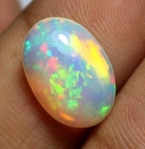 Top Natural Ethiopian Galaxy Multi Fire Opal 2.45 Carat Welo Loose Gemstone - Picture 1 of 8