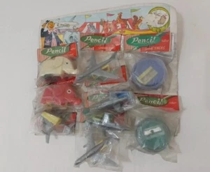 Vintage PENCIL SHARPENERS Lot w/ Store Card Plane • Elephant Hong Kong 1960's - Picture 1 of 2