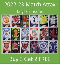 2022-23 Match Attax Soccer Cards UEFA Base Cards English Teams Buy 3 Get 2 FREE
