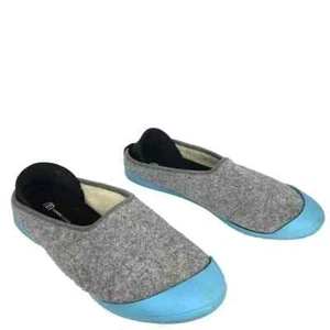 Mahabis Classic Gray Felt Wool Detachable Curved Slippers Women 8.5-9 (EU 39) - Picture 1 of 7