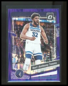 Karl-Anthony Towns 2023-24 Panini Optic Purple Holo Prizm Card #179 - Picture 1 of 2