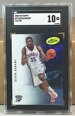 2008-09 ETOPPS #29 KEVIN DURANT SGC 10 GEM MINT OKLAHOMA CITY THUNDER 712/799 - Image 1 of 2