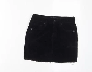 Brandy Melville Womens Black Cotton A-Line Skirt Size XS Zip - Picture 1 of 10