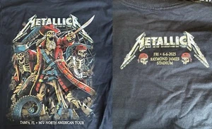 METALLICA TAMPA BAY FL M72 Night 1 & 2 TOUR 2025 T-Shirt, Raymond James Stadium - Picture 1 of 4