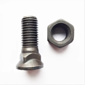 Plow bolt and nut 3/4" UNC x 2 inch Length High Tensile Pkt of 14 - Square neck - Picture 1 of 7