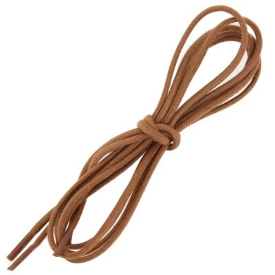 Les Lacets Français. Lacets ronds et épais. 3mm, Coton. Orange cuivre. -