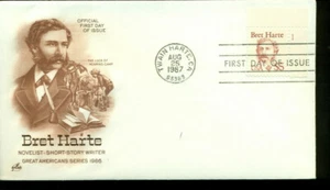 1987 FDC - Scott# 2194 - $5.00 Bret Harte - Art Craft Cachet  UA - Picture 1 of 1